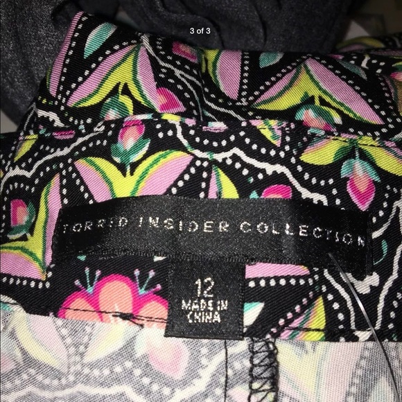 Torrid Insider Boho Hippie Challis Pants 12 NWT - Picture 3 of 3